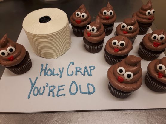 Toilet Paper and Poop Emoji Cupcakes