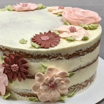 Naked Cake with Buttercream Flowers