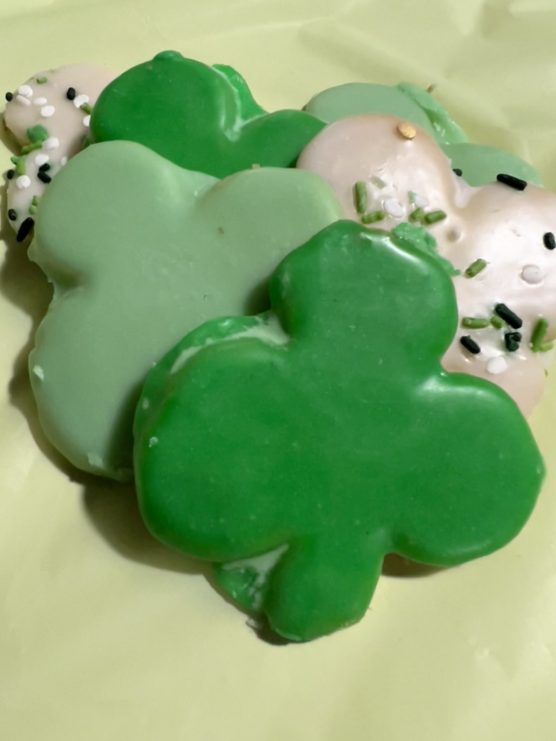 Shamrock Shaped Iced Shortbread