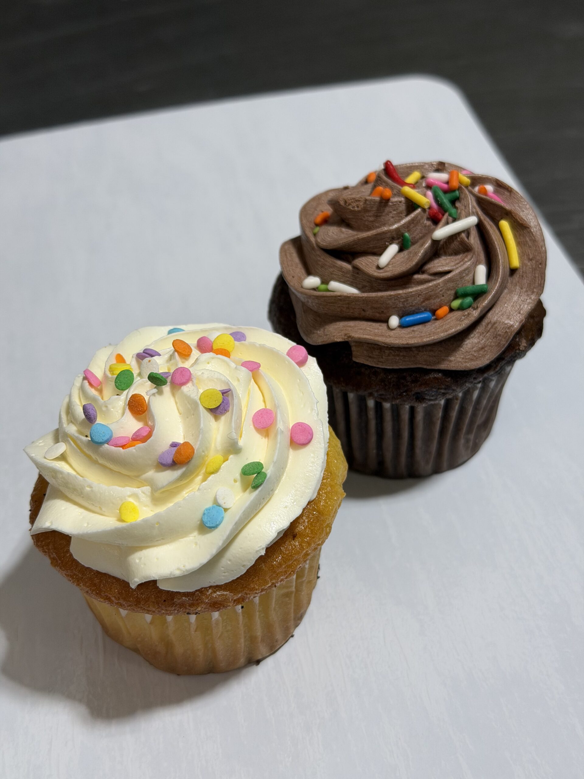 Iced Cupcakes with Sprinkles